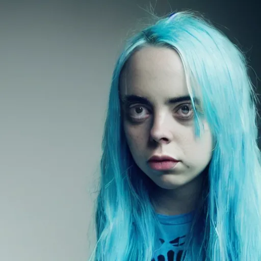 Image similar to billie Eilish as Christina Agulera