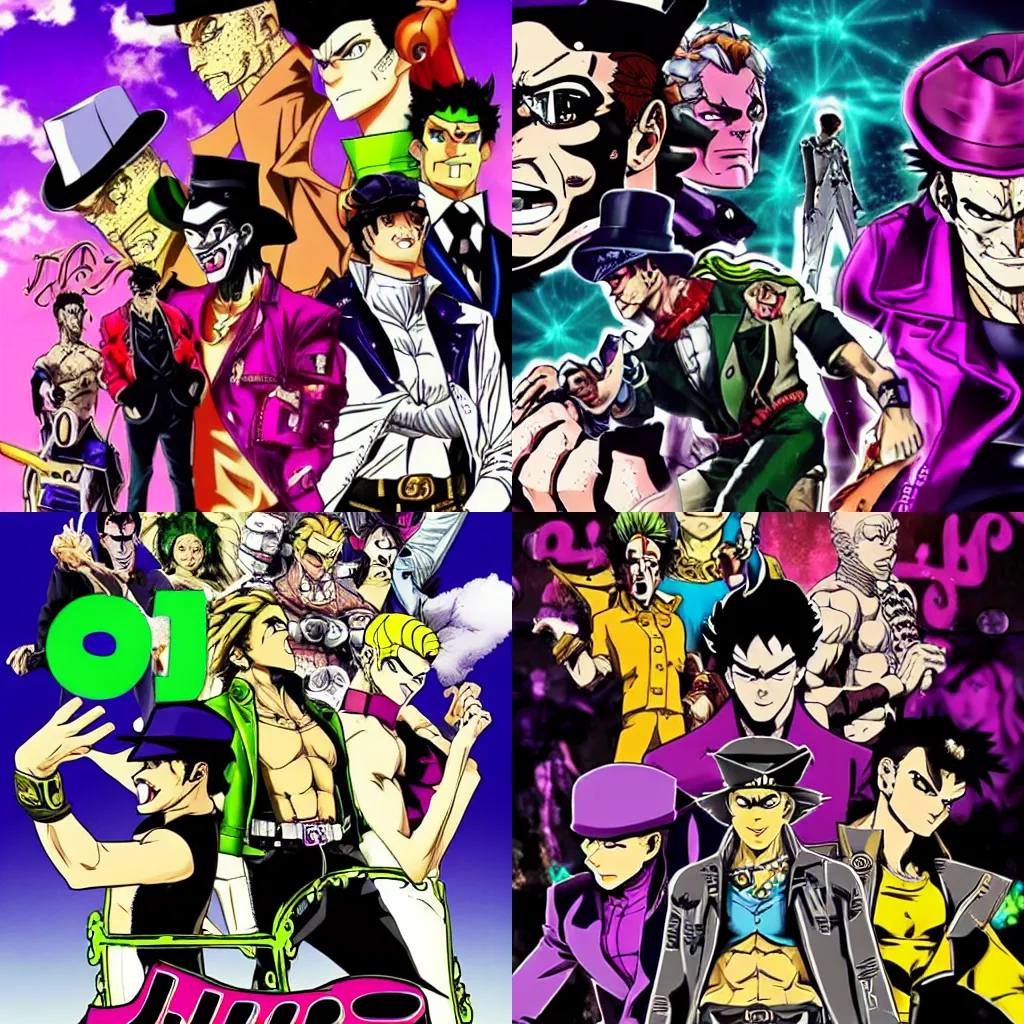 Prompt: JoJo's Bizarre Adventure if it was directed by Quentin Tarantino