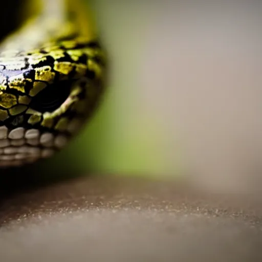 Prompt: close up of a Snake Eye in its natural environment, macro, High detail.