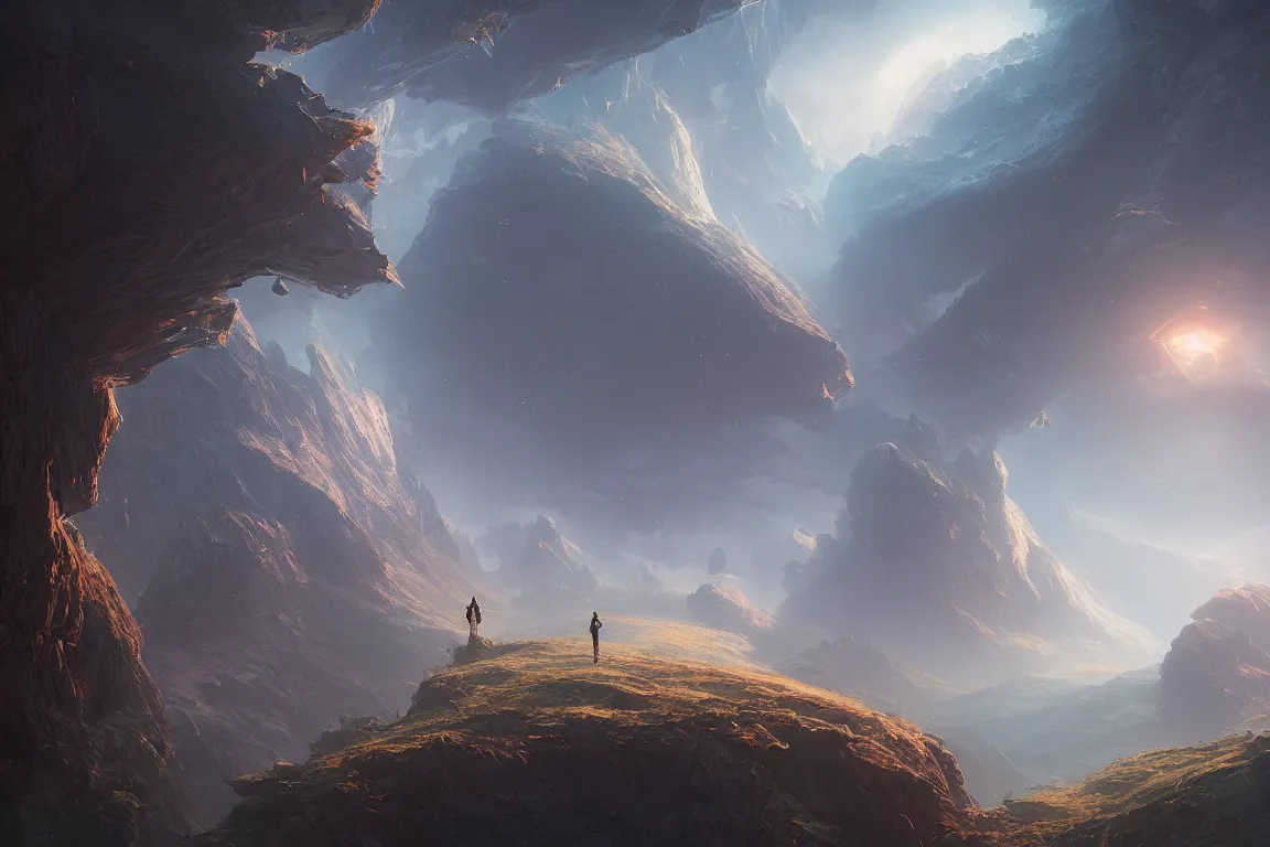 Prompt: otherworldly dimension, concept art by filip hodas john howe, mike winkelmann, jessica rossier, andreas rocha, bruce pennington, 4 k,