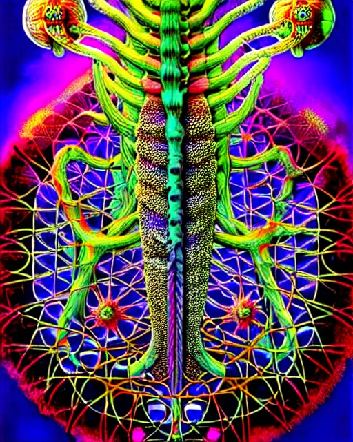 Prompt: poster of corona virus, intrinsic, drawn by Ernst Haeckel, vaporwave coloring, cyber, beeple rendering, written by HP Lovecraft