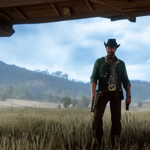 Image similar to Film still of Jacksepticeye, from Red Dead Redemption 2 (2018 video game)