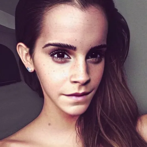 Image similar to Emma Watson and Kim Kardashian combined into a single person