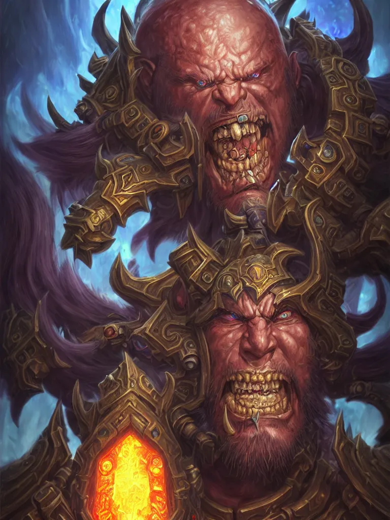 Prompt: World of Warcraft final boss character portrait drawn by Katsuhiro Otomo, photorealistic style, intricate detailed oil painting, detailed illustration, oil painting, painterly feeling, centric composition singular character