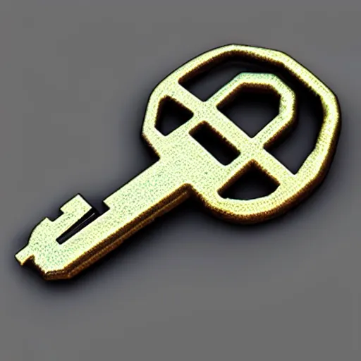 Image similar to a metal key for the cage, rpg game inventory item, 3d style