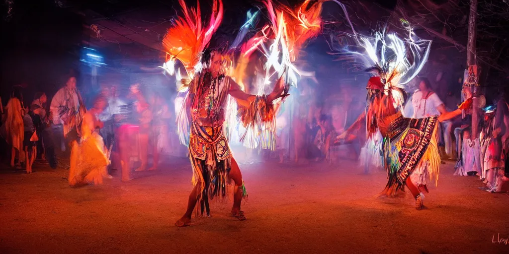 Image similar to of Native American Shaman dancing by Liam Wong and Boris Vallejo