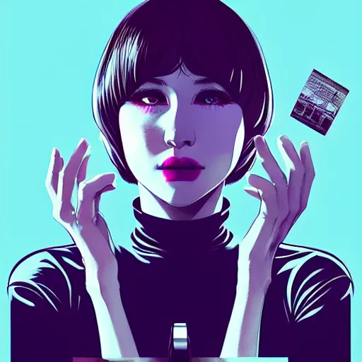 Image similar to bored gal gadat. underground box office hit, comedy and seventies italian horror movie, unreal engine, intricate, ultra detailed 8 k, ambient occlusion, best, cool, extremely beautiful and aesthetic shape of face and neck, art by hiroaki samura and ilya kuvshinov and rossdraws andy warhol