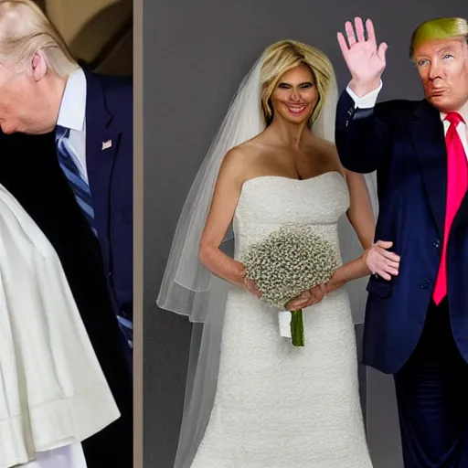 Image similar to Donald trump photo marrying joe Biden