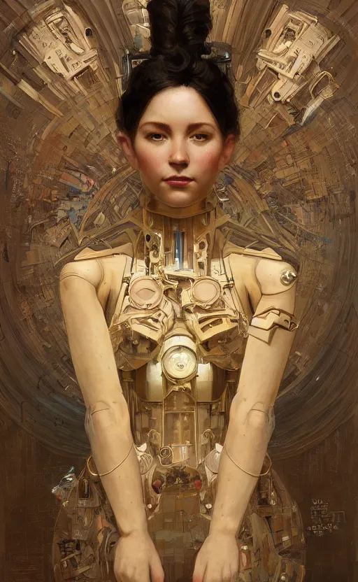 Image similar to The most advanced humanoid robot, smooth, evolved, amazing technology, intricate, upper body, highly detailed, digital painting, artstation, concept art, sharp focus, cinematic lighting, illustration, art by artgerm and greg rutkowski, alphonse mucha, cgsociety