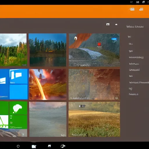 Image similar to UI of windows 12, screenshot, early access