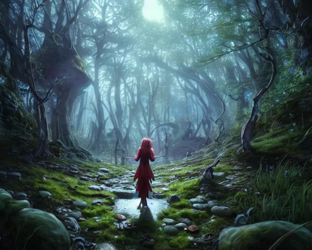 Prompt: highly detailed portrait of emma stone as an elf in a magical mushroom forest, in skyrim, stephen bliss, unreal engine, fantasy art by greg rutkowski, loish, rhads, ferdinand knab, makoto shinkai and lois van baarle, ilya kuvshinov, rossdraws, tom bagshaw, global illumination, radiant light, detailed and intricate environment