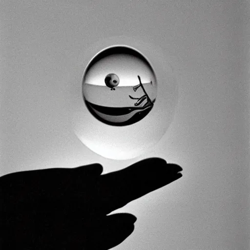 Image similar to Hand with reflecting sphere made by M. C. Escher