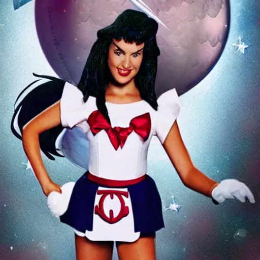 Image similar to Norm MacDonald in a Sailor Moon outfit