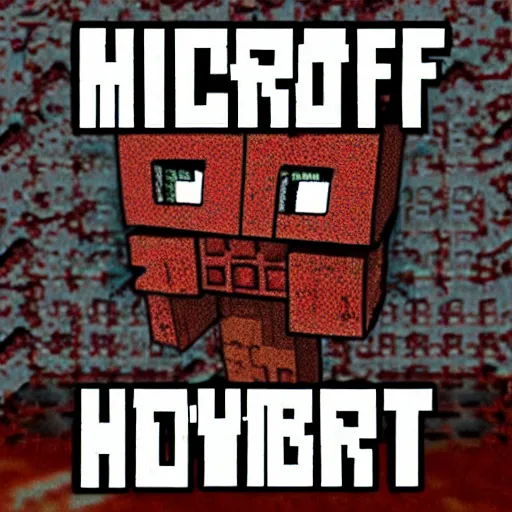 Prompt: Minecraft vhs horror, scary, low quality