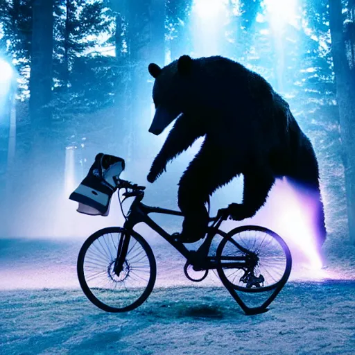 Image similar to carlos dehaquiz ridden a bear, volumetric light, beautiful lit, romero ressendi