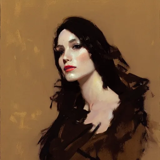 Prompt: portrait of a beautiful woman, intricate, elegant, highly detailed, greg manchess, mucha, liepke, ruan jia, jeffrey catherine jones