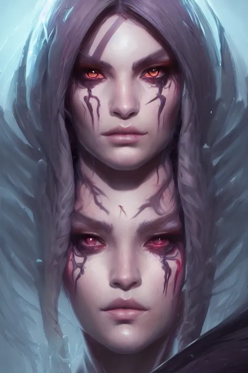 Image similar to beautiful necromancer girl, d & d, fantasy, portrait, highly detailed, headshot, digital painting, trending on artstation, concept art, sharp focus, illustration, art by artgerm and greg rutkowski and magali villeneuve