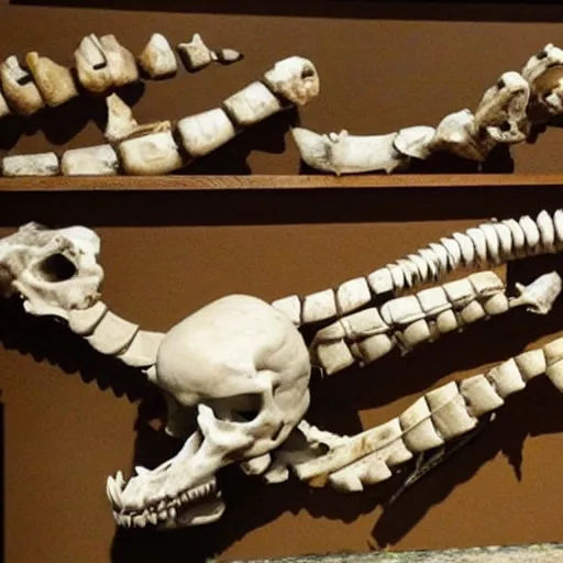 Image similar to museum of dragon, bones of head