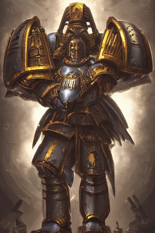 Image similar to armor portrait heros warhammer 4 0 k horus heresy fanart - the primarchs emperor by johannes helgeson animated with vfx concept artist & illustrator global illumination ray tracing hdr fanart arstation zbrush central hardmesh 8 k octane renderer comics stylized