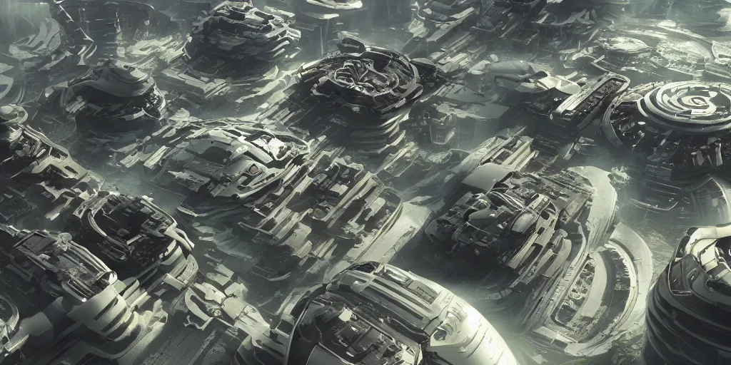 Image similar to Futuristic Civilization on an exo planet, detailed, realistic, cinematic