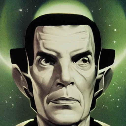 Image similar to a beautiful portrait of mister spok, star trek