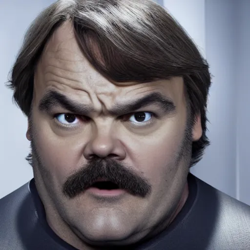 Image similar to jack black in the movie oblivion, highly detailed, 8 k