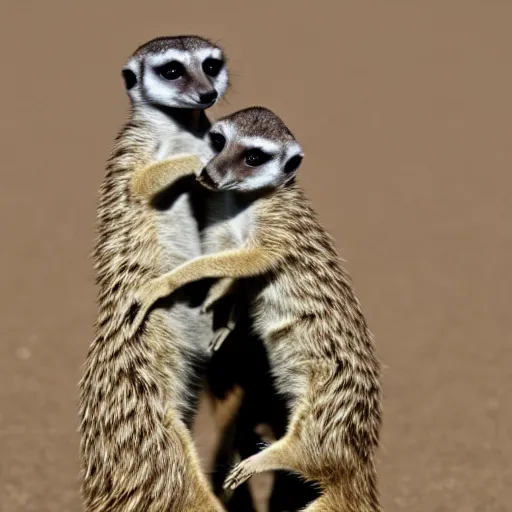 Prompt: meerkats playing soccer