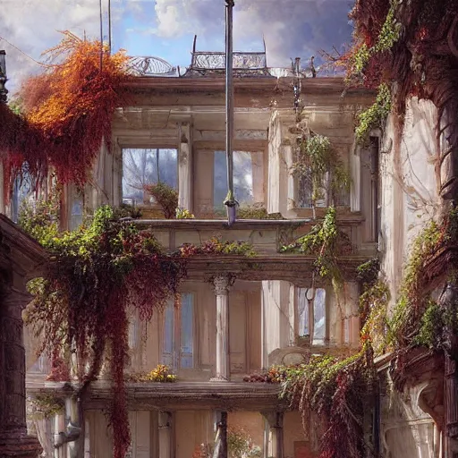 Image similar to paint surrealist 🏥🏘, ferdinand knab, high definition and detailed 4 k