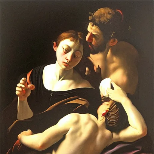 Prompt: a new Caravaggio painting