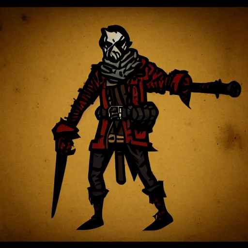 Image similar to darkest dungeon art style character concept