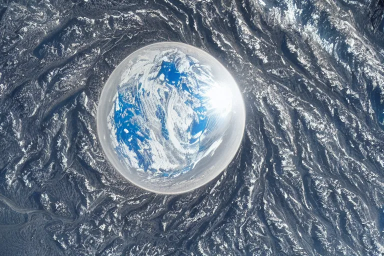 Prompt: orbital photo of earth by emmanuel lubezki