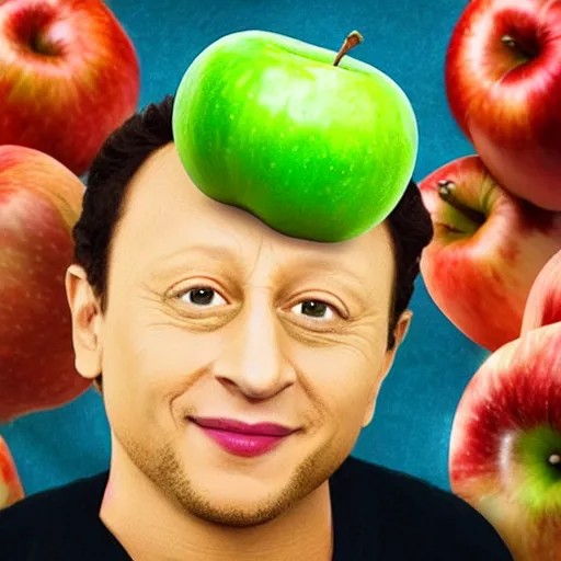 Image similar to rob schneider as an apple