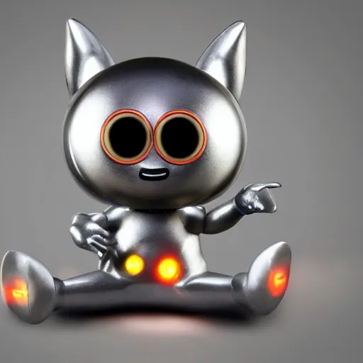 Image similar to a highly detailed vinyl figure with lighting bolts coming out of its eyes, electric eyes, sparking eyes, realistic lighting, realistic reflections