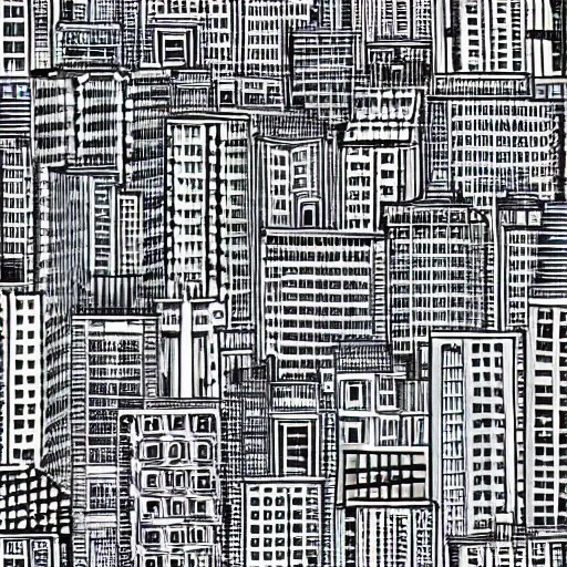 Image similar to a detailed pattern of a cityscape