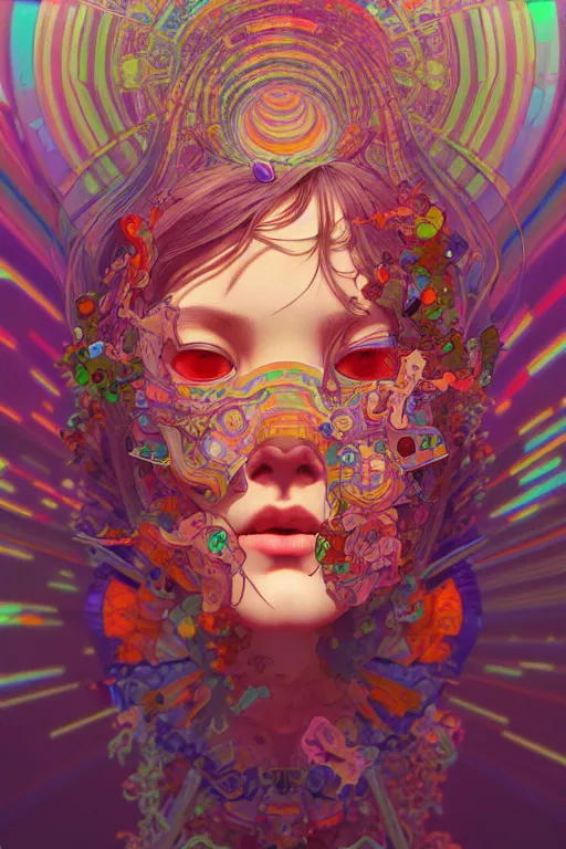 Prompt: acid trip, highly detailed, digital painting, artstation, sharp focus, illustration, art by tan zi and ayanamikodon and alphonse mucha and wlop