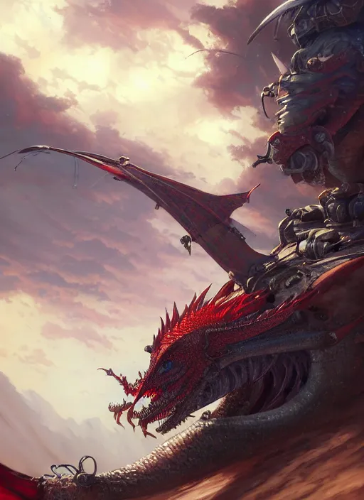 Prompt: highly detailed portrait of a knight tank fighting a red dragon, raytracing, fantasy art by by simon bisley, loish, rhads, ferdinand knab, makoto shinkai and lois van baarle, ilya kuvshinov, rossdraws, tom bagshaw, global illumination, radiant light, detailed and intricate environment