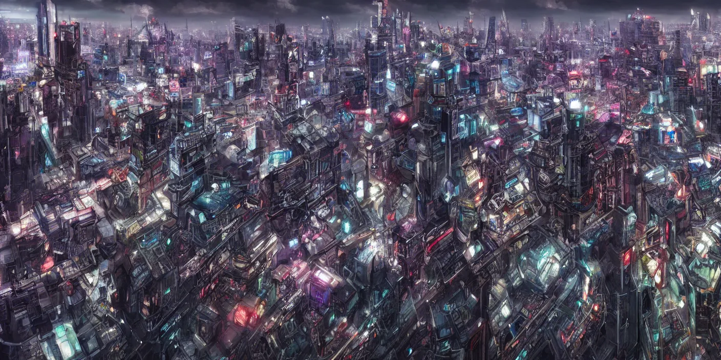 Image similar to london city skyline cyberpunk, hyper detailed, concept art, award winning concept art