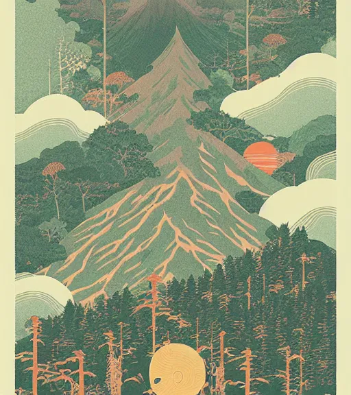 Image similar to vertical dream landscape by sachin teng, okami, hasui kawase