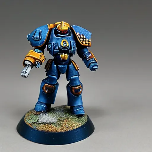 Image similar to a tau space marine standing guard