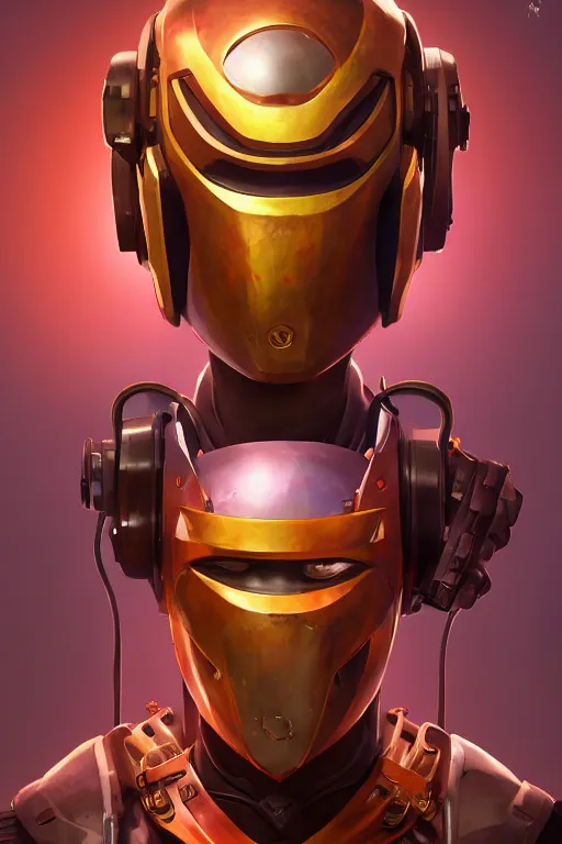 Image similar to epic mask helmet robot ninja portrait stylized as fornite style game design fanart by concept artist gervasio canda, behance hd by jesper ejsing, by rhads, makoto shinkai and lois van baarle, ilya kuvshinov, rossdraws global illumination radiating a glowing aura global illumination ray tracing hdr render in unreal engine 5