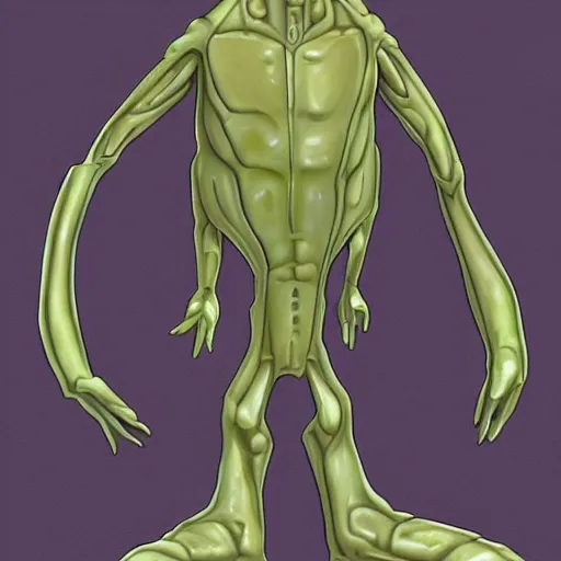 Prompt: concept art intelligent alien from another planet non - humanoid