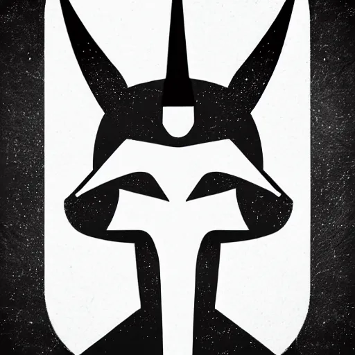 Image similar to a cute anubis god, digital art, iconic icon, 2 d vector logo, cartoon