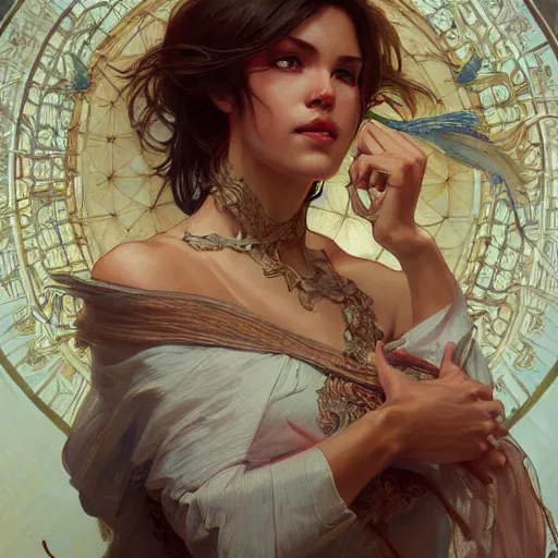 Image similar to realistic illustration, thanks, intricate, elegant, highly detailed, digital painting, artstation, concept art, smooth, sharp focus, illustration, art by artgerm and greg rutkowski and alphonse mucha