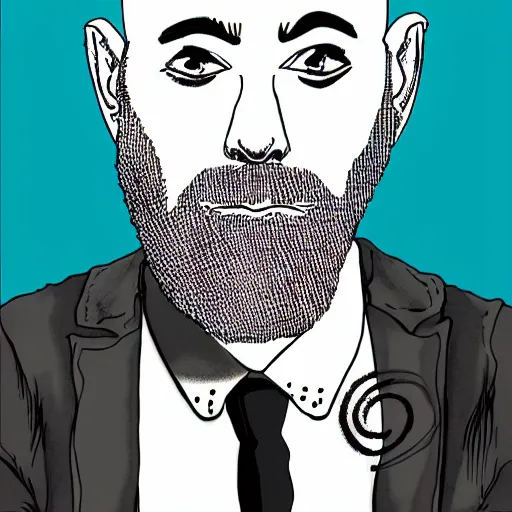 Image similar to cartoon michael stipe