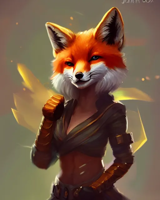 Prompt: a tiny fox with two huge powerful fists, bust shot, smooth, intricate, elegant, power aura, digital painting, artstation, concept art, sharp focus, illustration, art by jason chan and riot studios,