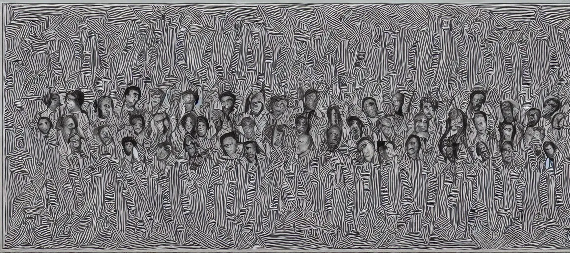 Image similar to symmetry! portrait of multiple human silhouettes, laughing posing meeting, video, sound, text, graphics, mooc, organic and intricate, elegant, highly detailed, concept art, smooth lines, sharp focus, illustration, shadows, drawn with thin colored pencils on white, 8 k