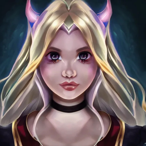 Image similar to lux from league of legends, portrait