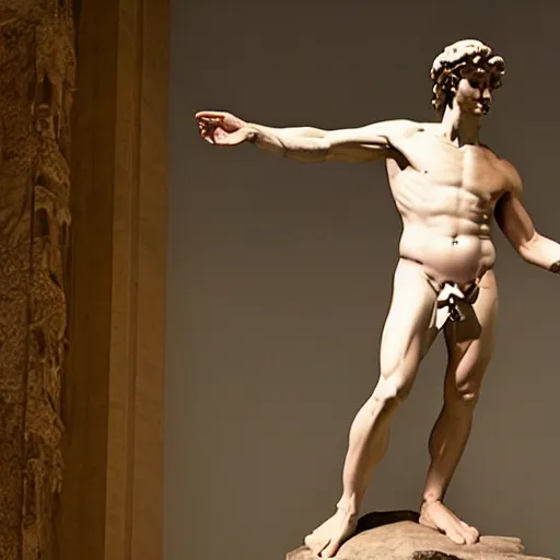 Prompt: david of michelangelo but with a bbc