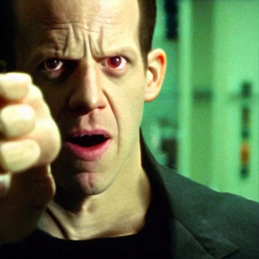 Image similar to Toby Flenderson as neo in the matrix, full body shot