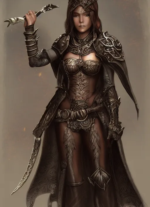 Image similar to a higly detailed airbrush full body portrait of a fantasy character, pinterest, baldur's gate, pathfinder, dynamic lighting, ambient lighting, deviantart, character portrait, vray